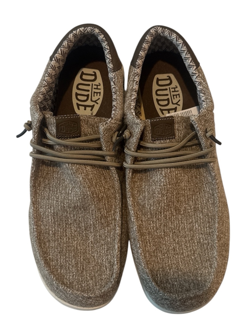 Hey Dude Men’s Taupe Knit Slip-On Loafers